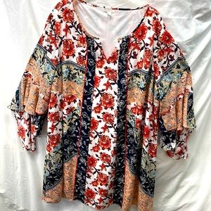 C eat 1946 Lacey sleeves lined dress ladies sz 26/28w